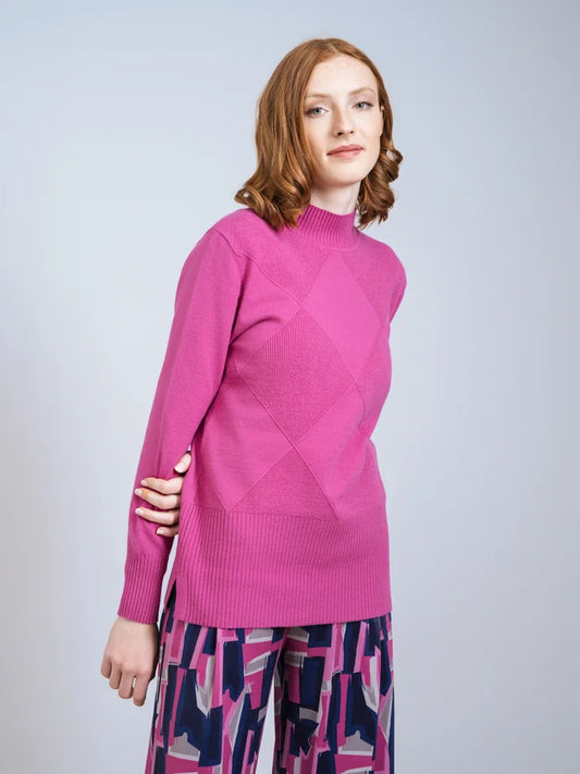 Pink Diamond Knit Sweater