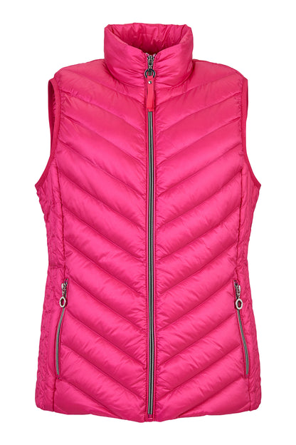 Pink Short Quilted Gilet