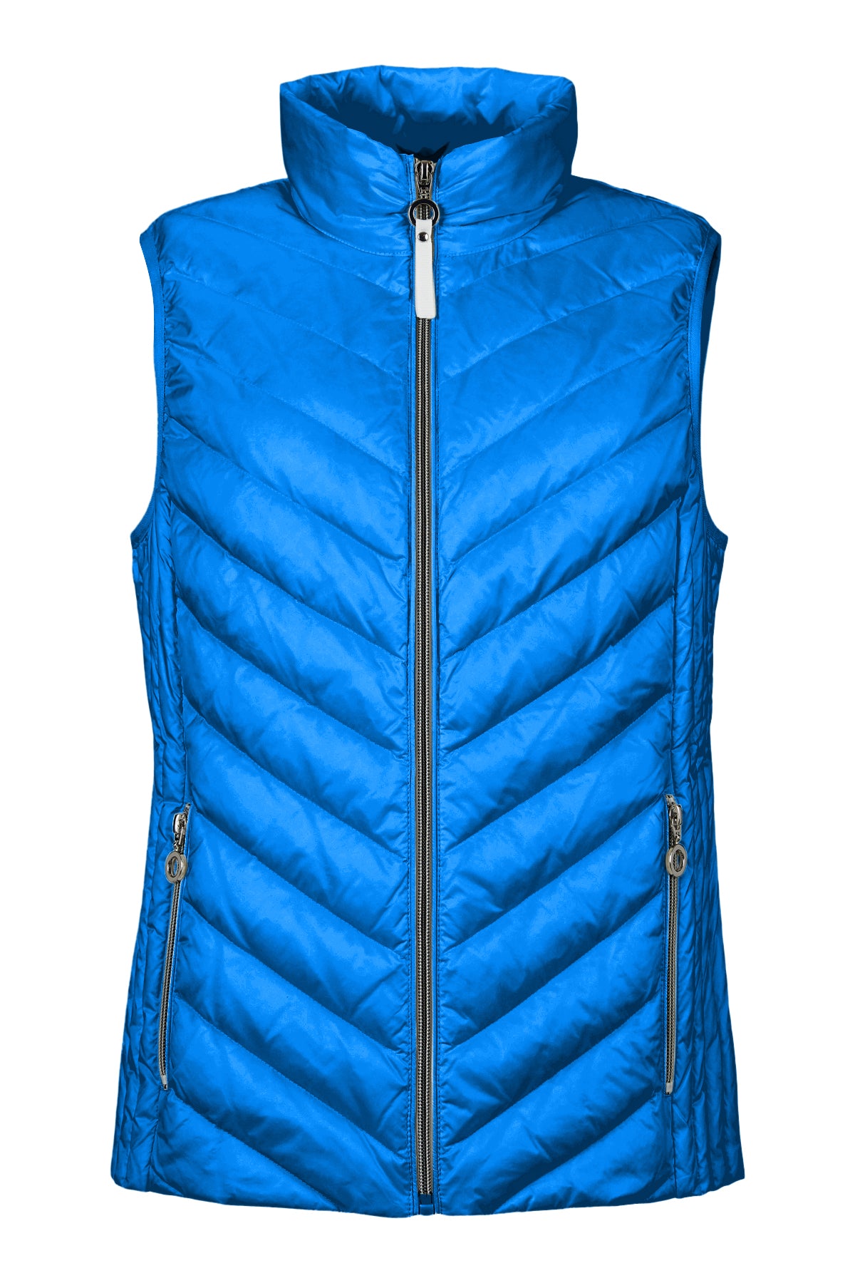 Blue Short Quilted Gilet