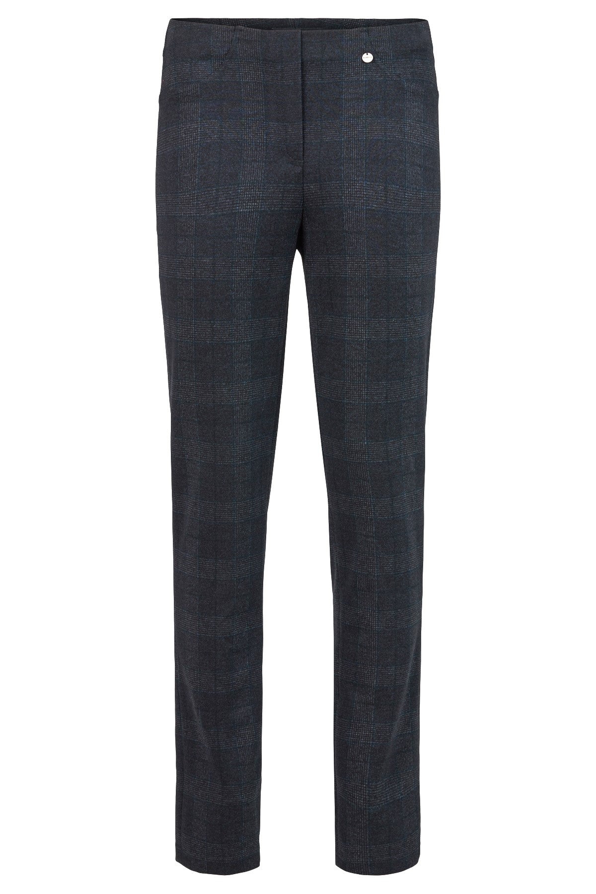 Robell Bella Navy Check Trousers