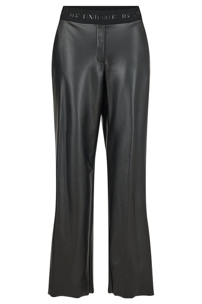 Robell Britt Black Faux Leather Trousers
