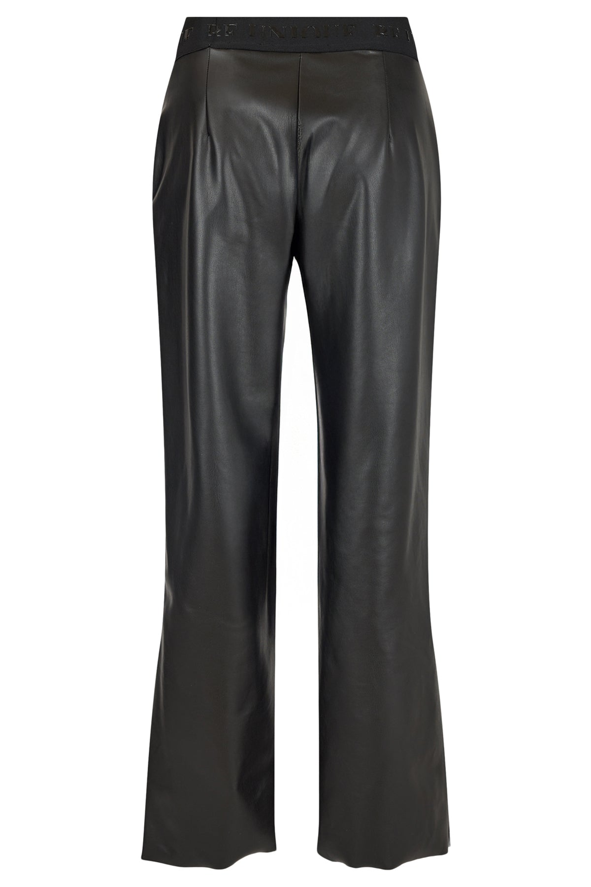 Robell Britt Black Faux Leather Trousers