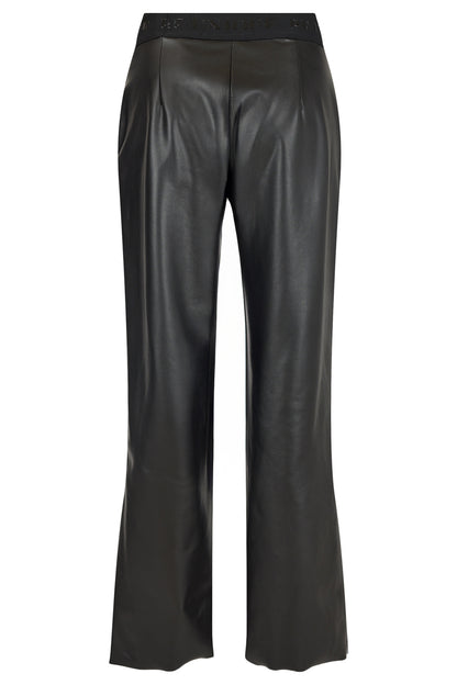 Robell Britt Black Faux Leather Trousers