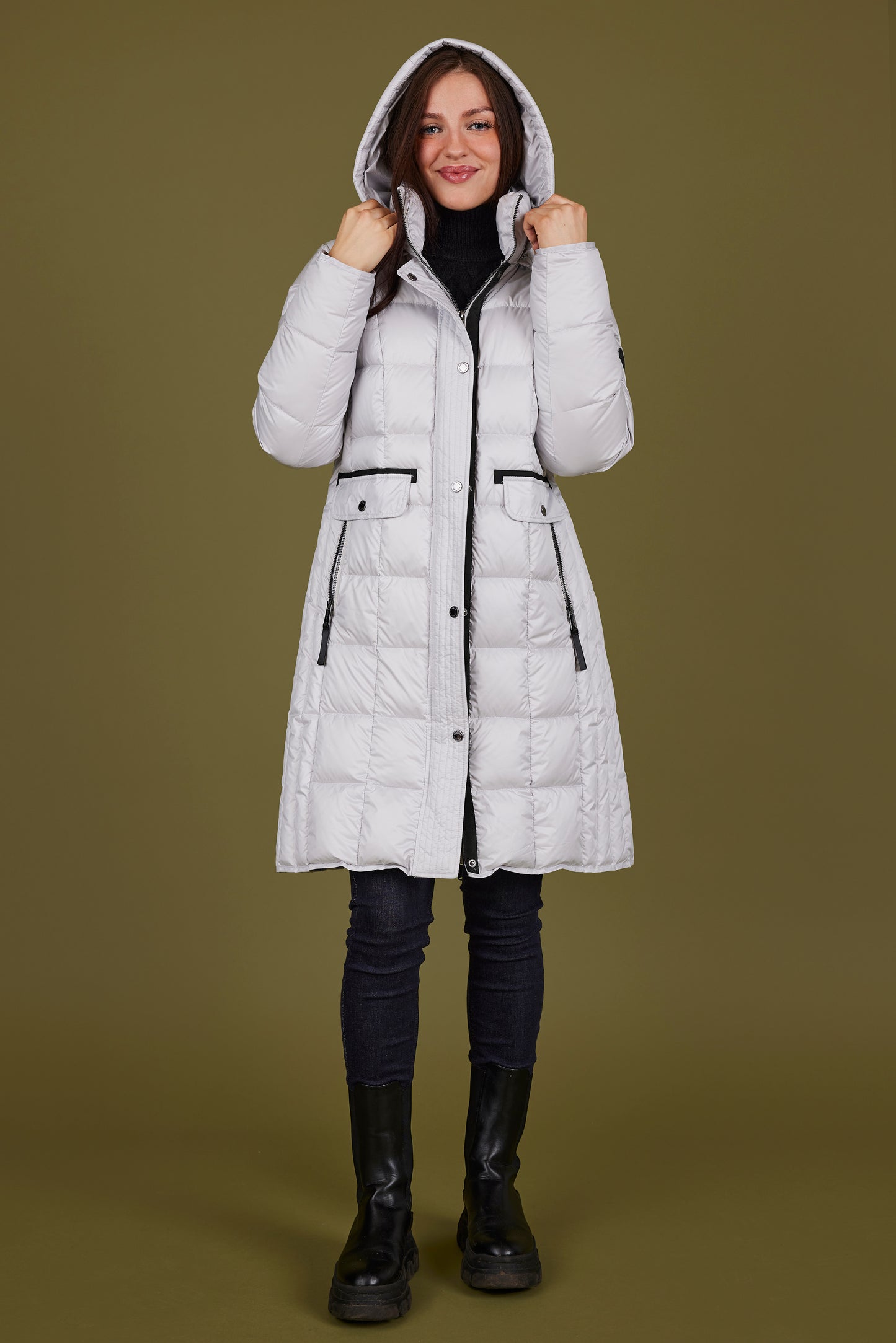 Off White Padded Puffer Coat