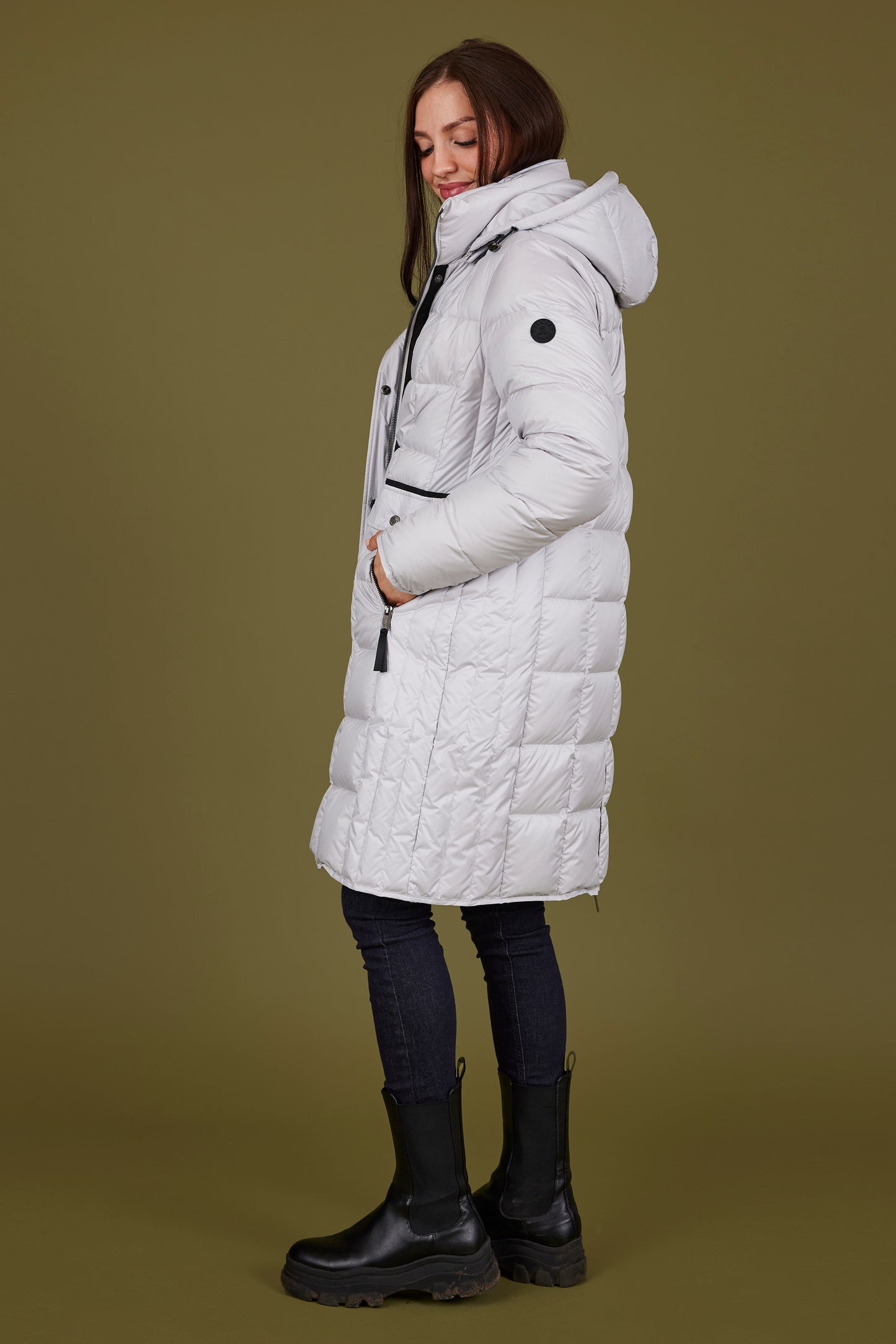 Off White Padded Puffer Coat