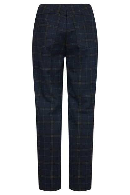 Robell Bella Navy Check Trousers