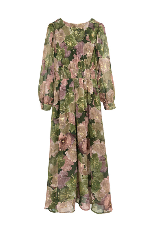 Olive Green Flowy Dress