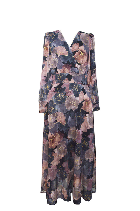 Grey Black Flowy Dress