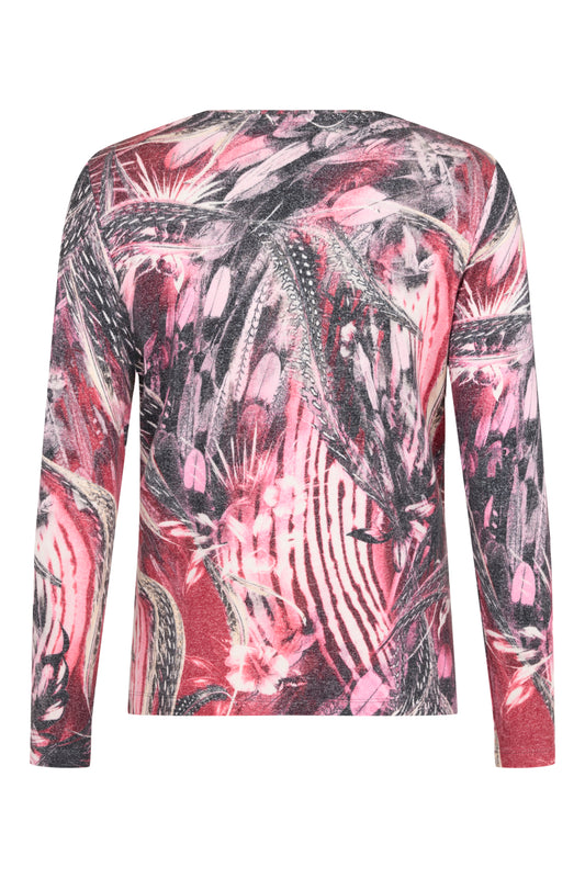 Sunday Red Print Top