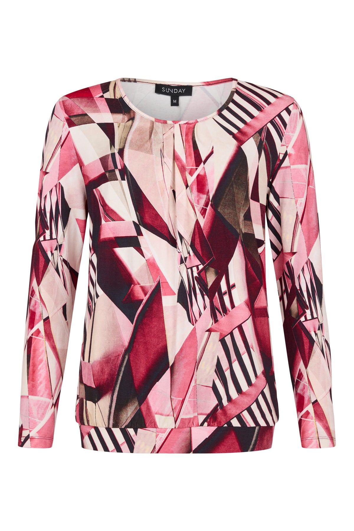 Sunday Fuchsia Abstract Print Top