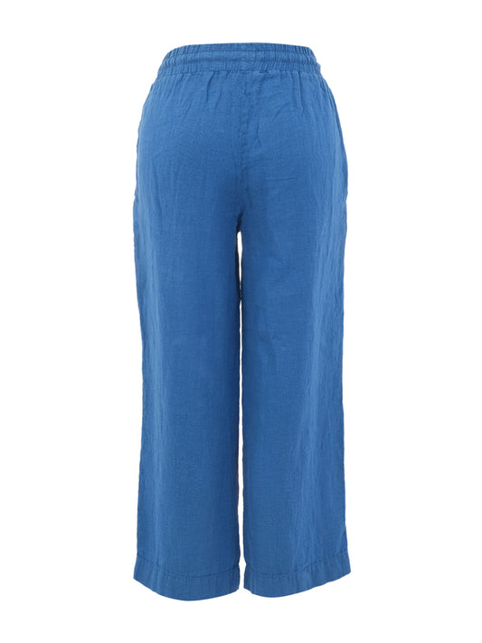 Dolcezza Indigo Linen Trousers