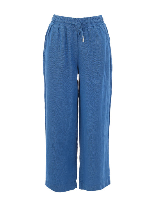 Dolcezza Indigo Linen Trousers