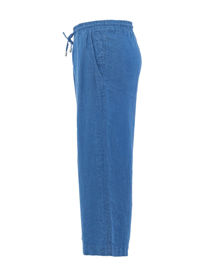 Dolcezza Indigo Linen Trousers