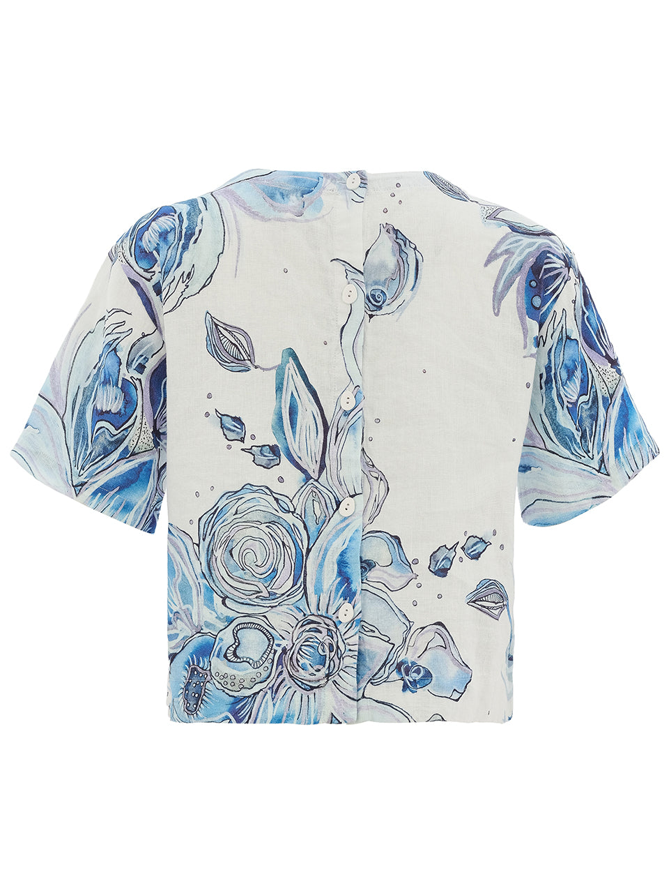 Dolcezza Blue Flowers Top