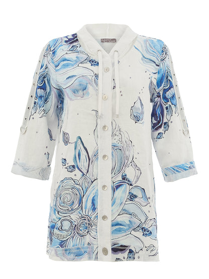 Dolcezza Blue Flowers Jacket