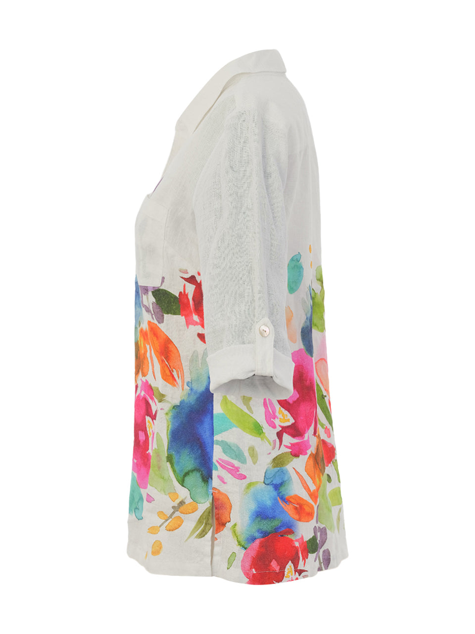 Dolcezza Floral Linen Blouse