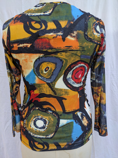 Libra Abstract Print Top