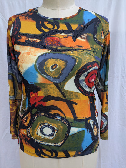 Libra Abstract Print Top
