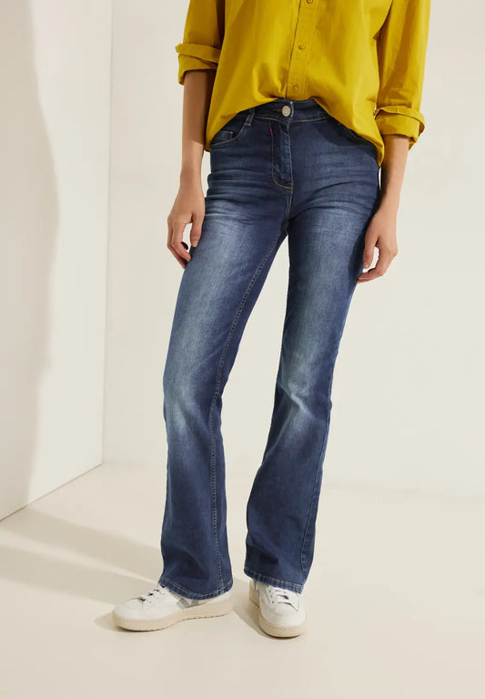 Cecil Mid Blue Bootcut Jeans