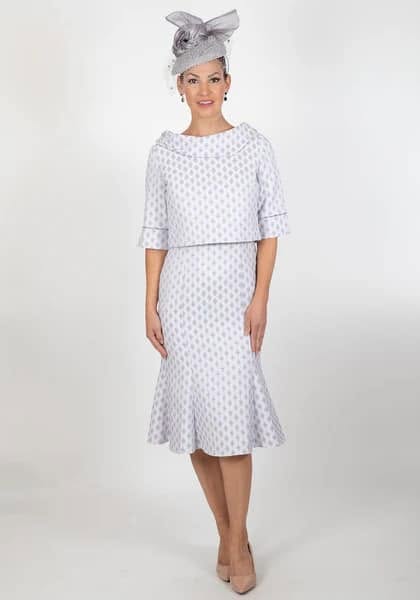 Lilac Diamond Print Dres