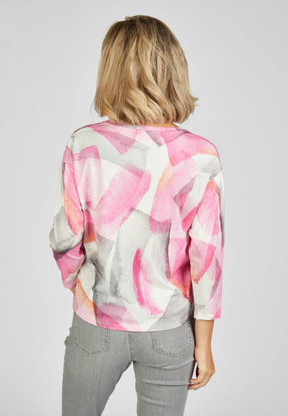 Rabe Pink Abstract Top