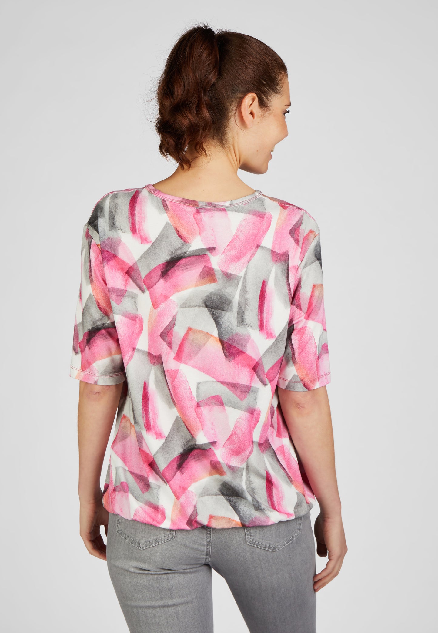 Rabe Pink Abstract Print Top
