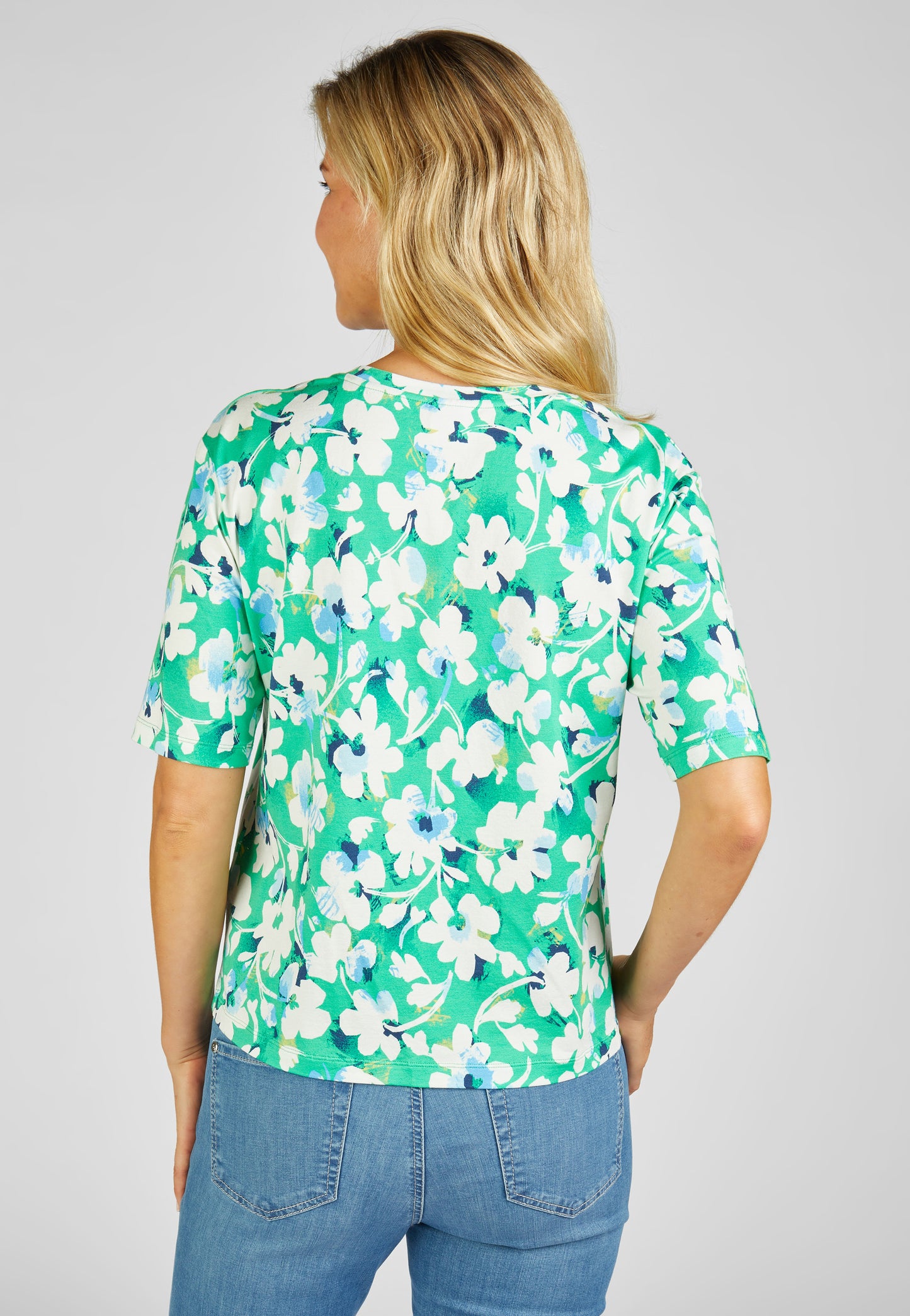 Rabe Green Floral Design Top