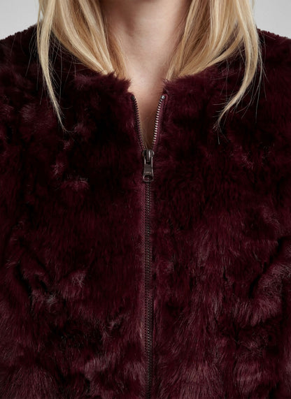 Rabe Burgundy Faux Fur Gilet