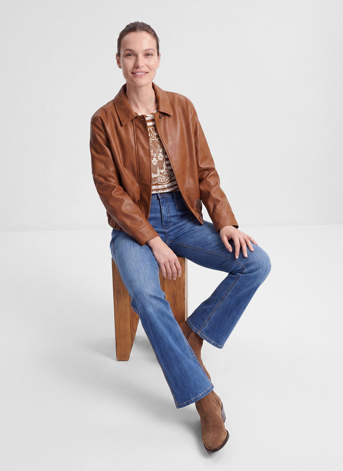 RABE Faux Leather Brown Jacket