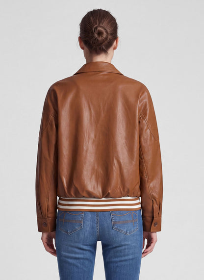 RABE Faux Leather Brown Jacket