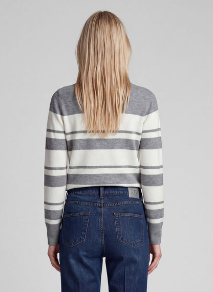 RABE Grey Striped Pullover
