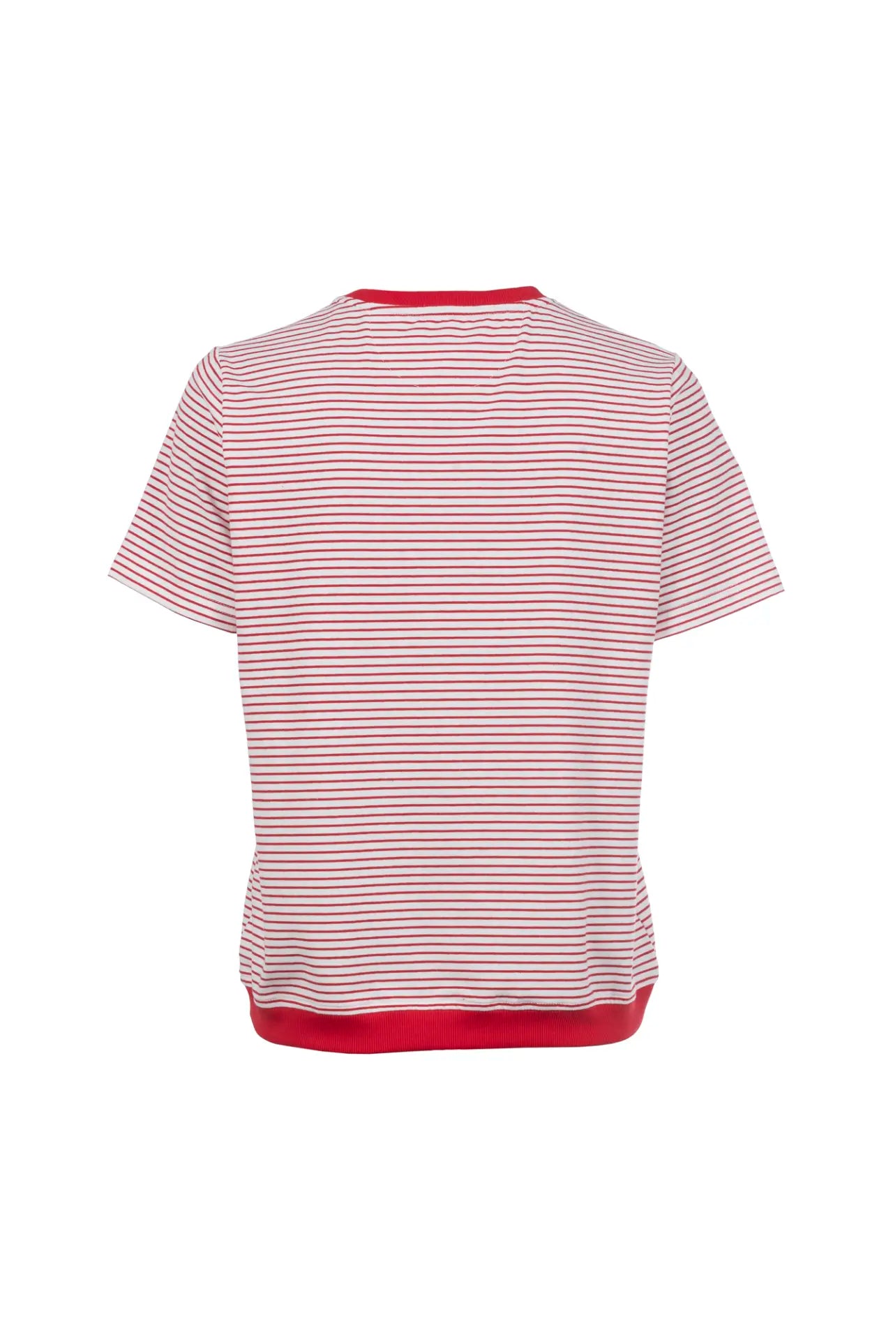 Poppy Red Striped T-shirt