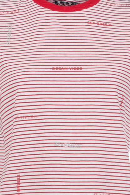 Poppy Red Striped T-shirt