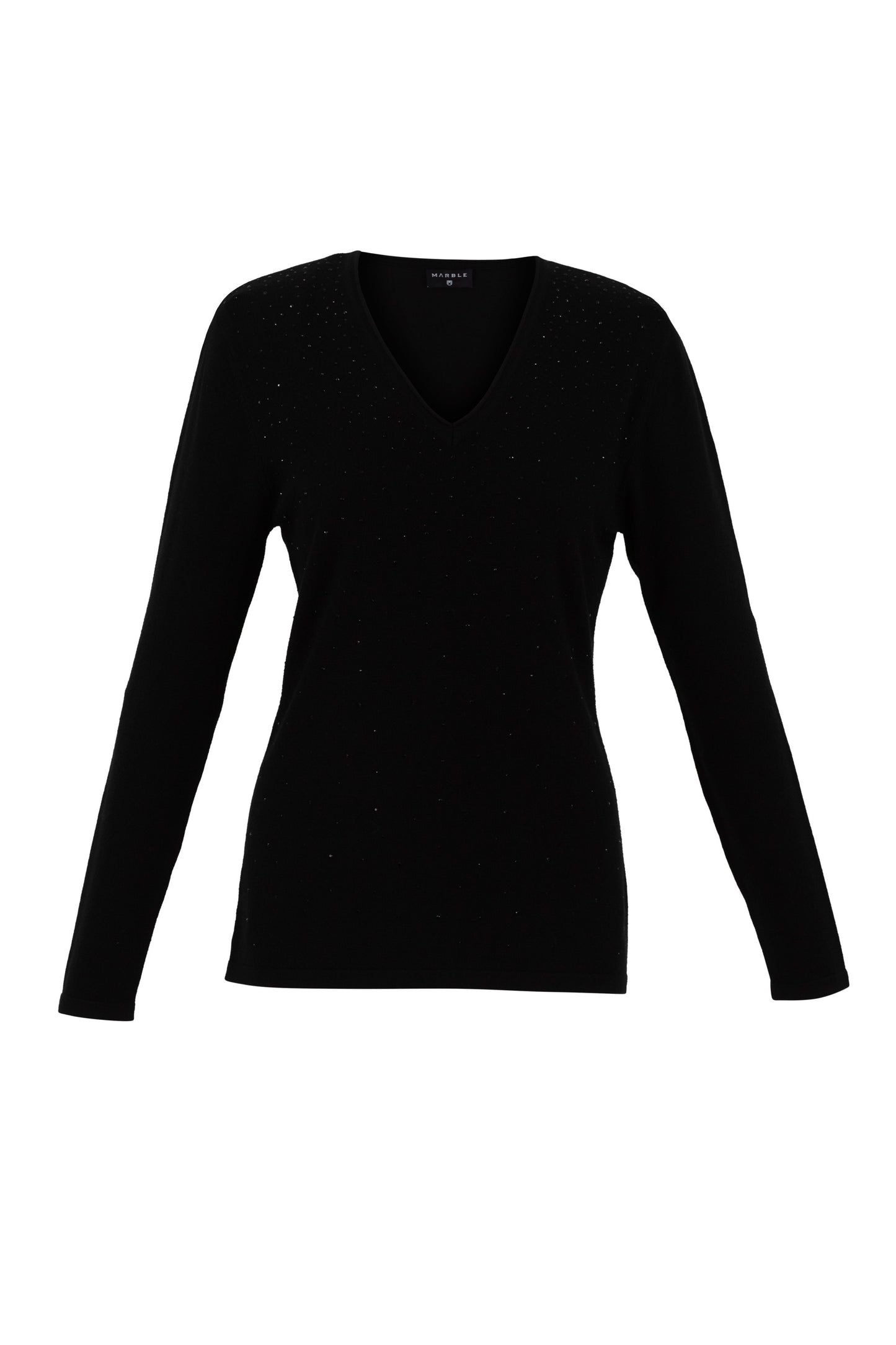 Marble Black Diamante Sweater