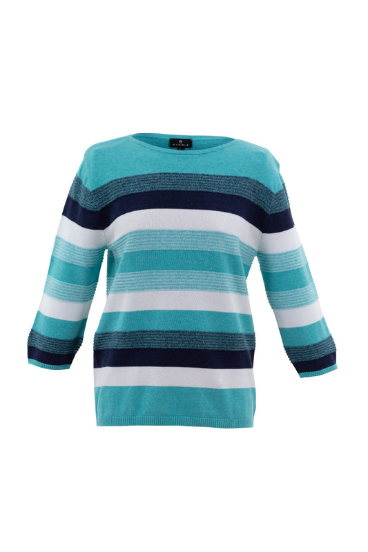 Marble Aqua Striped Sweater