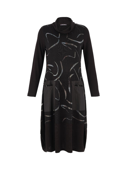 Dolcezza Black Swirl Dress