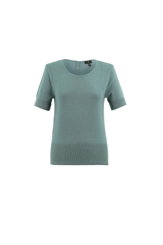 Marble Seafoam Short Sleeve Sweater