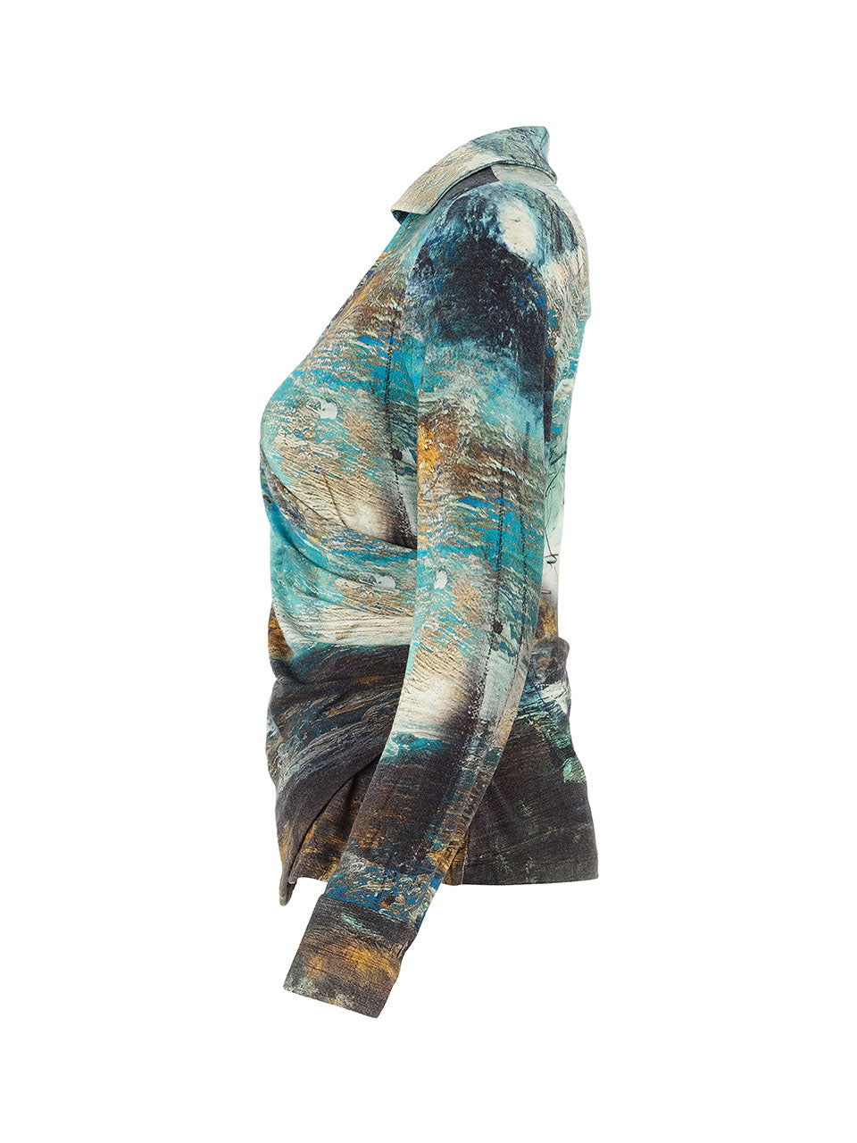 Dolcezza Abstract Print Wrap Top