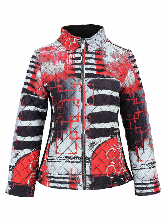 Dolcezza Red Abstract Jacket