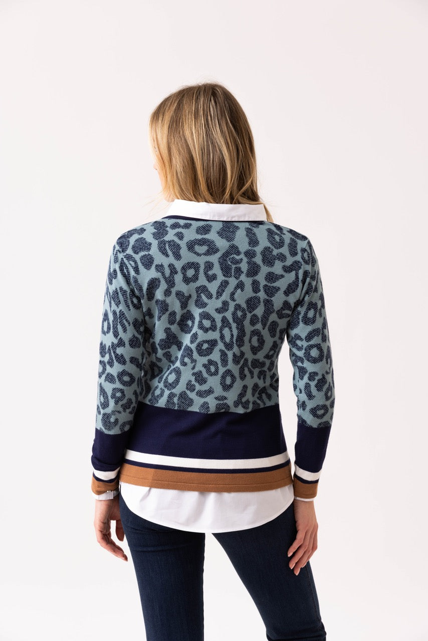 Marble Seafoam Printed Sweater