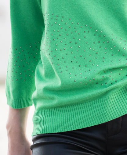Marble Green Sparkle Sweater
