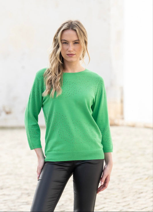 Marble Green Sparkle Sweater