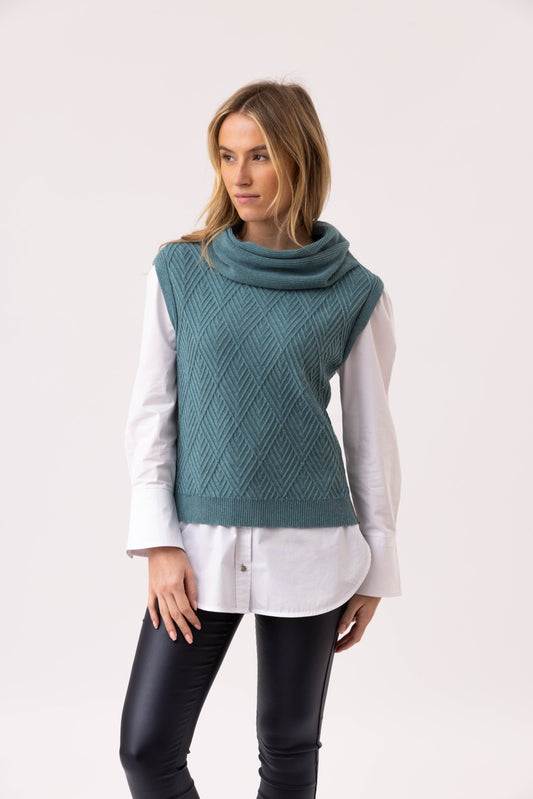 Marble Seafoam Knitted Vest