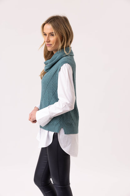 Marble Seafoam Knitted Vest