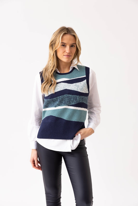 Marble Seafoam Wave Vest