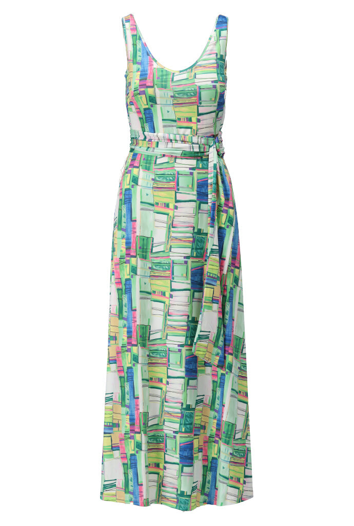 Abstract Print Maxi Dress