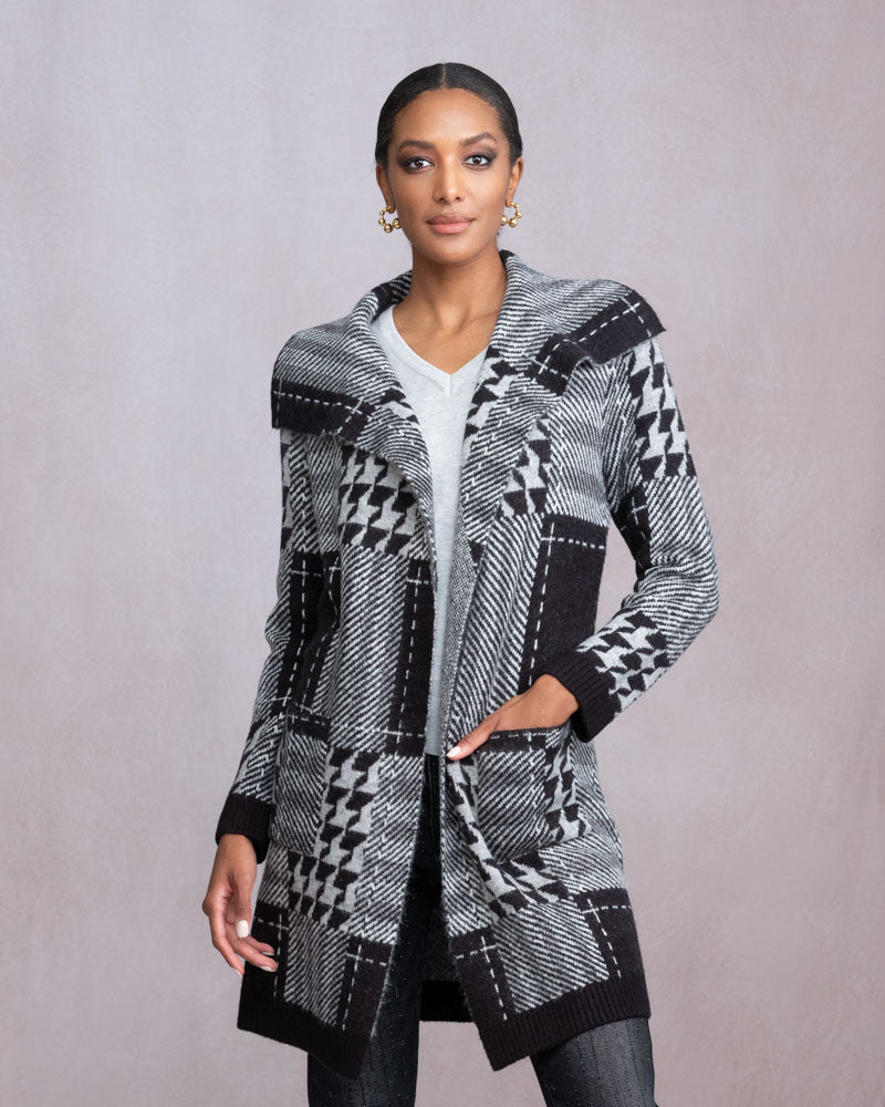 Black Patch Print Jacket