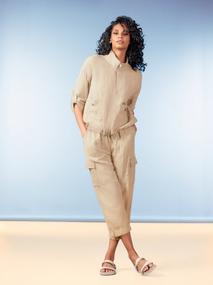 Sand Linen Blend Jacket