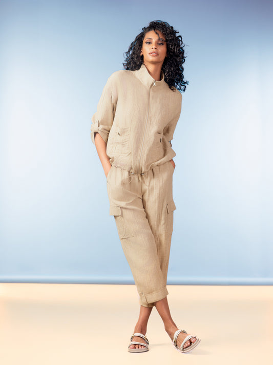 Sand Linen Blend Jacket