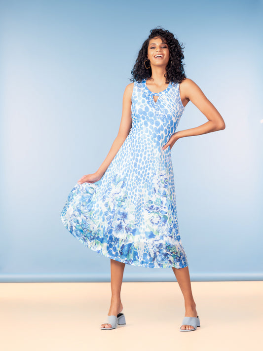 Blue Floral Dress